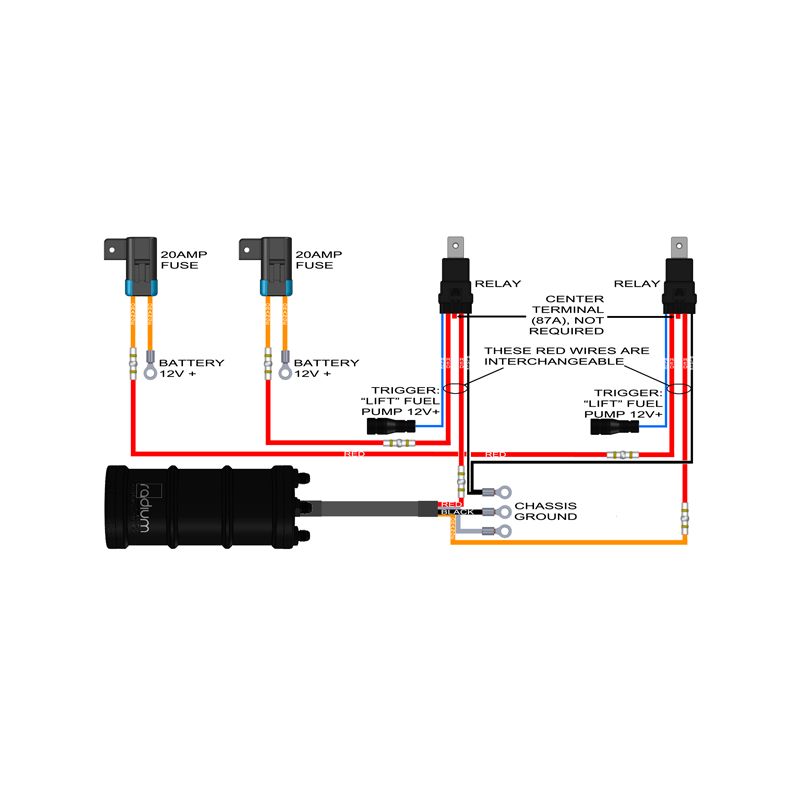 Kit pompe à essence & faisceau avec relais (12V, 95l/h, 0.27-0.38b