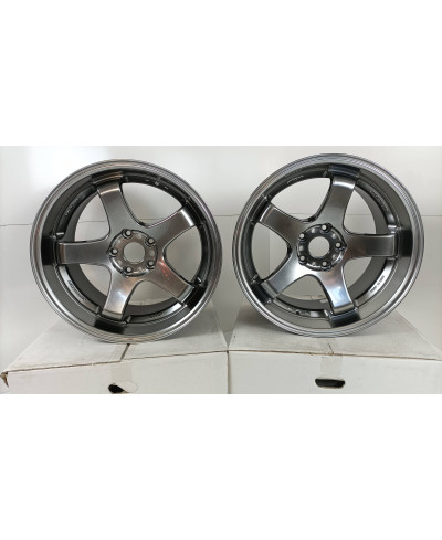 SET 2 JANTES EMOTION GT5 18" X 10.0" ET38 5X114.3 GTS WORK WHEELS