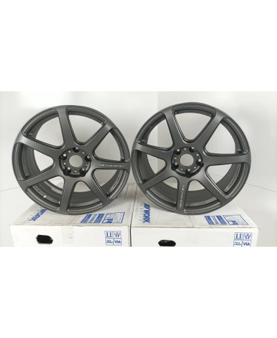 SET 2 JANTES EMOTION T7R 18X8.5" ET30 5X114 (MGM) WORK WHEELS